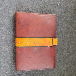 Vintage‎ 90s Handmade Genuine Leather Wallet Unique.